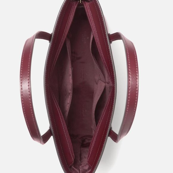 New Kate Spade Jana Tote Saffiano Leather Dark Merlot - Picture 4 of 4